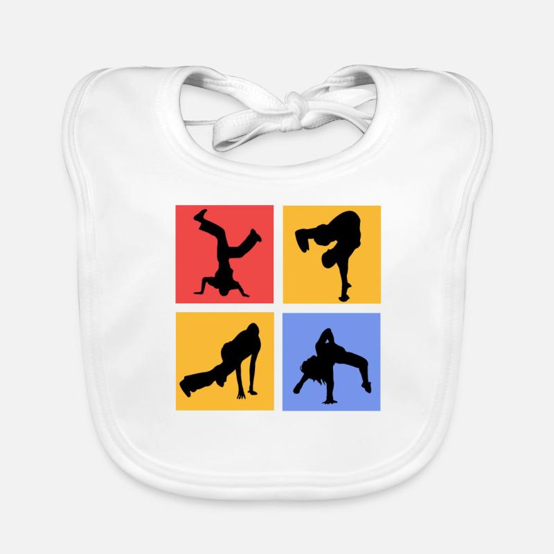 Breakdancing Organic Baby Bibs