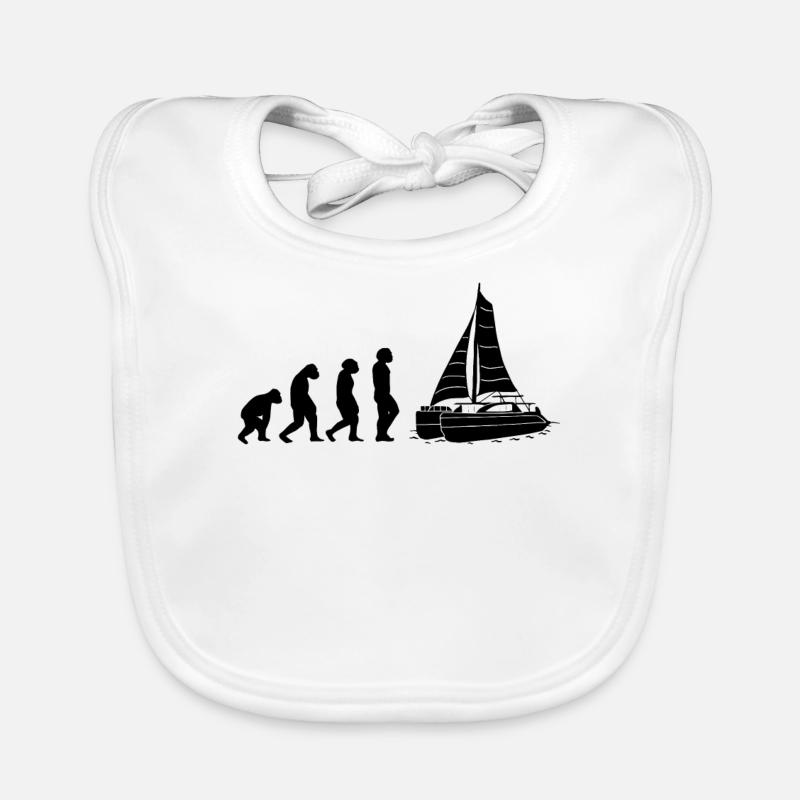 Catamaran-Boot Segelboot Segeln Segler Evolution Baby Bio-Lätzchen