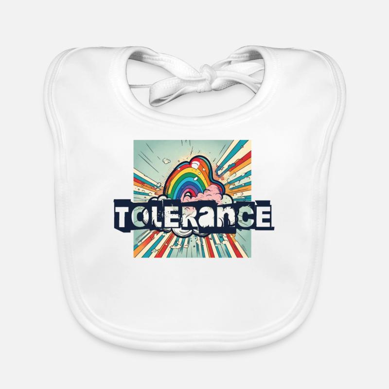 Tolerance Regenbogen Respekt Baby Bio-Lätzchen