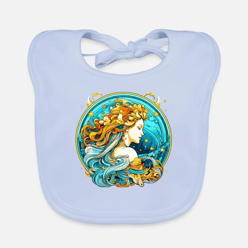 Wassermann Astrologie Sternzeichen Design - Cool Aquarius Baby Bio-Lätzchen