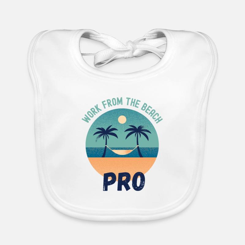 Work From The Beach Pro Organic Baby Bibs