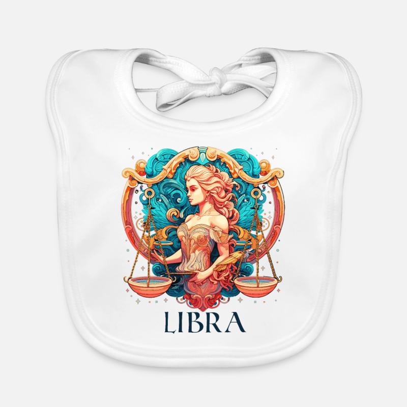 Balance Astrologie Zodiaque Design - Cool Libra Bavoir bio Bébé