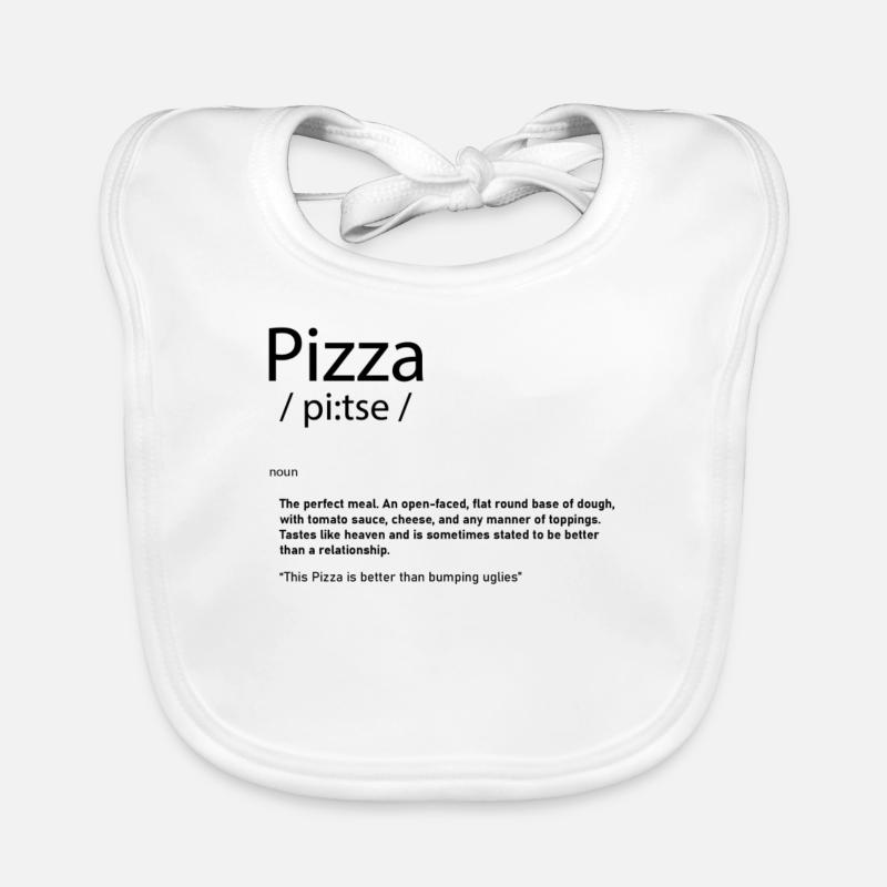 Pizza Definition Organic Baby Bibs