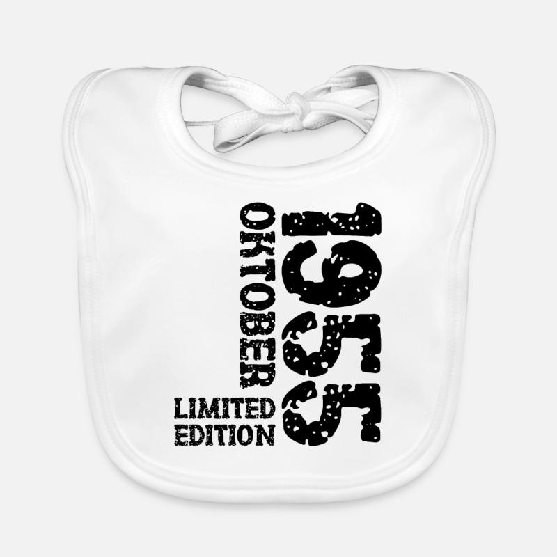 1955 October Limited Edition 68th Birthday Decoration Organic Baby Bibs