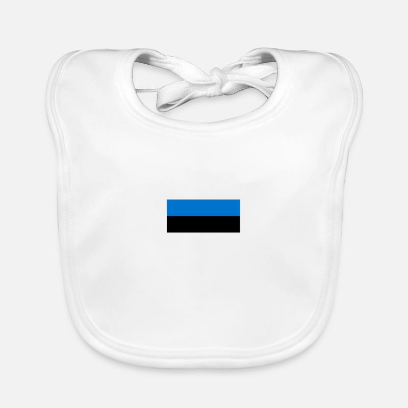 Estonie - Bavoir bio Bébé - blanc