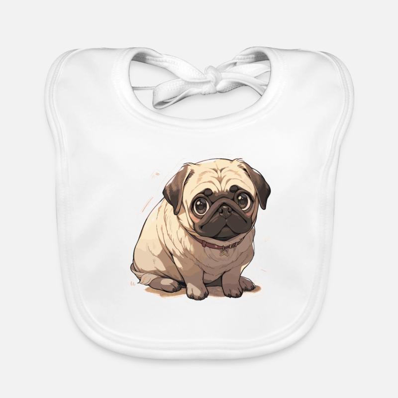 Mops Mops Hund Mops Leben Mops Geschenke Baby Bio-Lätzchen