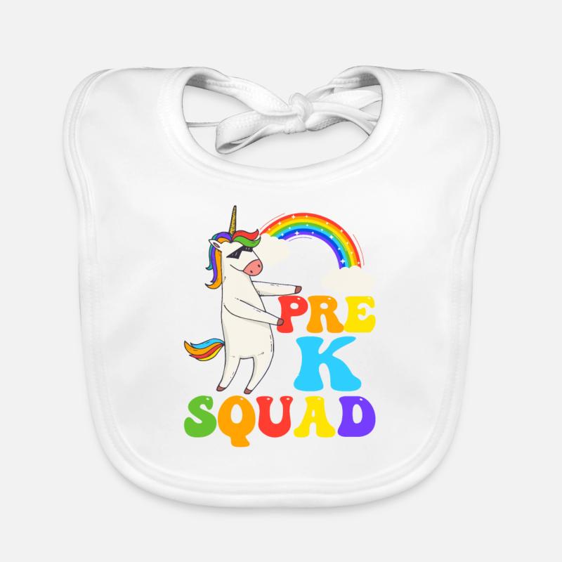 Pre-K Squad Flossing Unicorn 100. Tag der Schule Baby Bio-Lätzchen