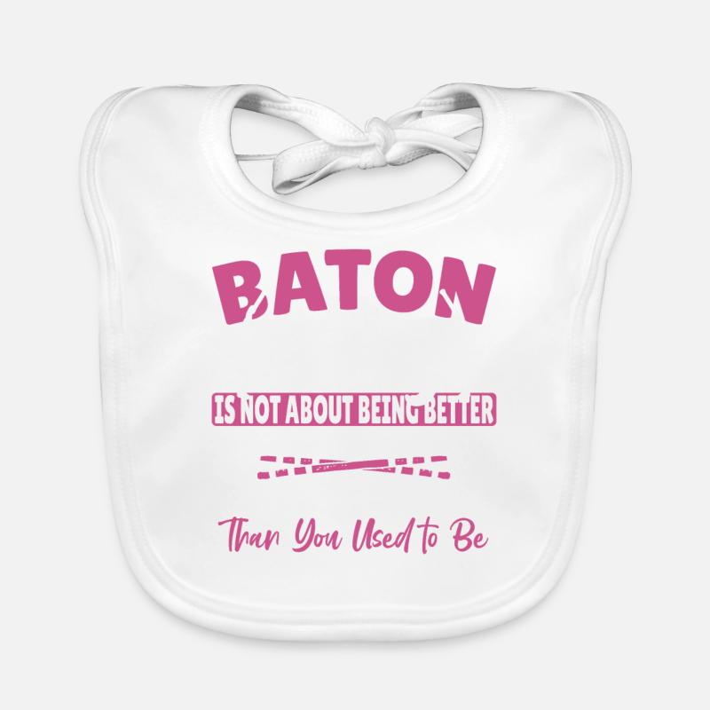 Baton Twirling Baton Twirler Gift Organic Baby Bibs