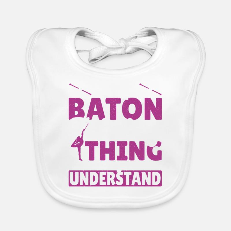 Baton Twirling Baton Twirler Gift Organic Baby Bibs