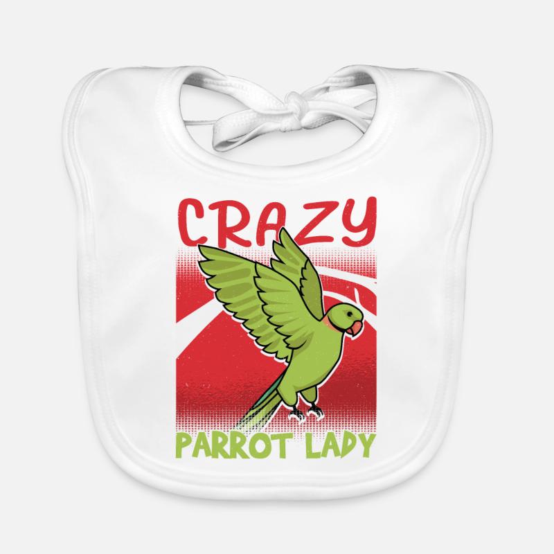 Crazy Parrot Lady Bird Avian Parrot Owner Baby Bio-Lätzchen