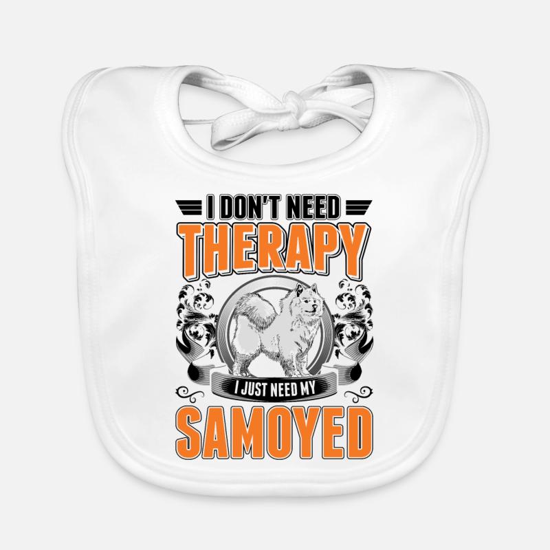 Samojede Therapie Schlittenhund Samojeden Baby Bio-Lätzchen