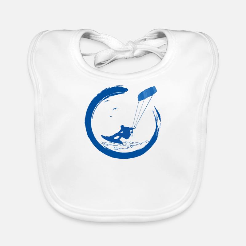 kitesurf kiteboard kitesurfing kite surf board Organic Baby Bibs