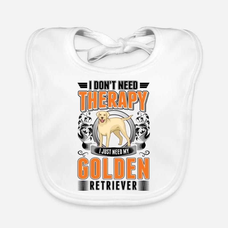 Golden Retriever Therapy Organic Baby Bibs