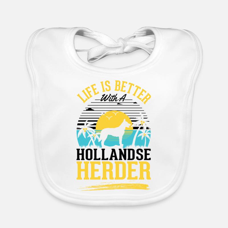 Life is with a Hollandse Herder Organic Baby Bibs