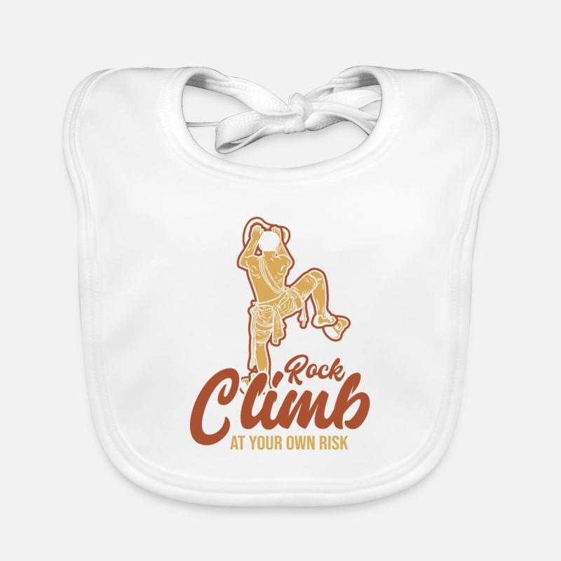 Rock Climb at your own Risk Bouldering Organic Baby Bibs