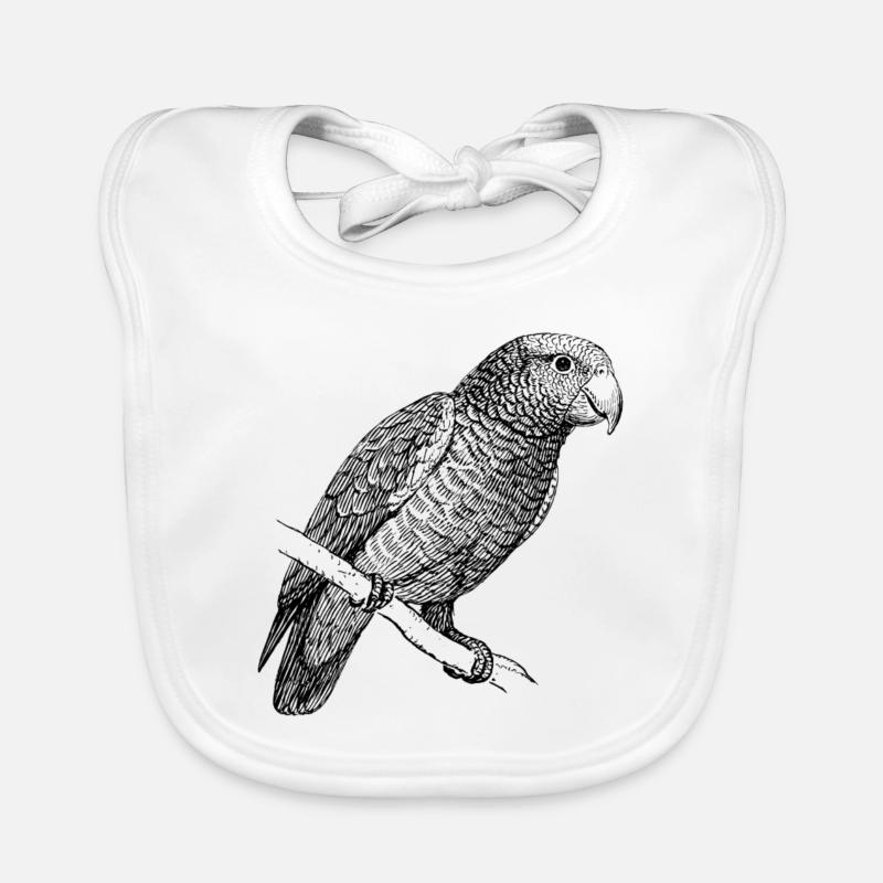 Beautiful Parrot - A Gift Idea for Bird Lovers Organic Baby Bibs