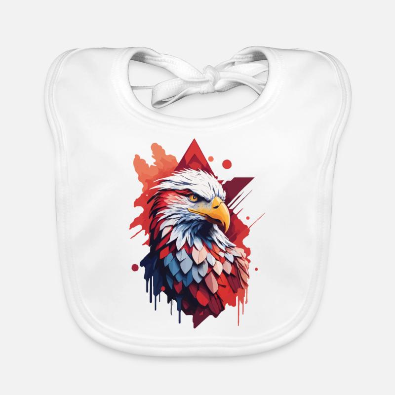 Eagle Crest Aesthetics Bird Pride Design Organic Baby Bibs