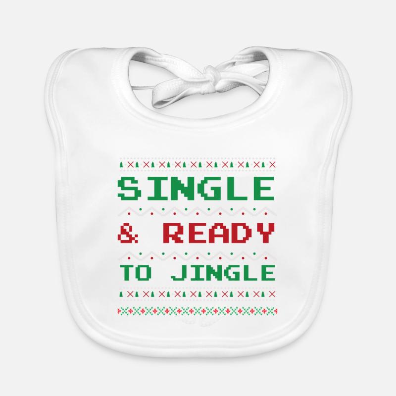 Single & Ready to Jingle Baby Bio-Lätzchen