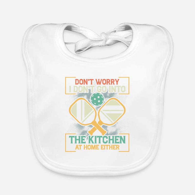 Don't Worry Kitchen Paddle Pickleball Organic Baby Bibs