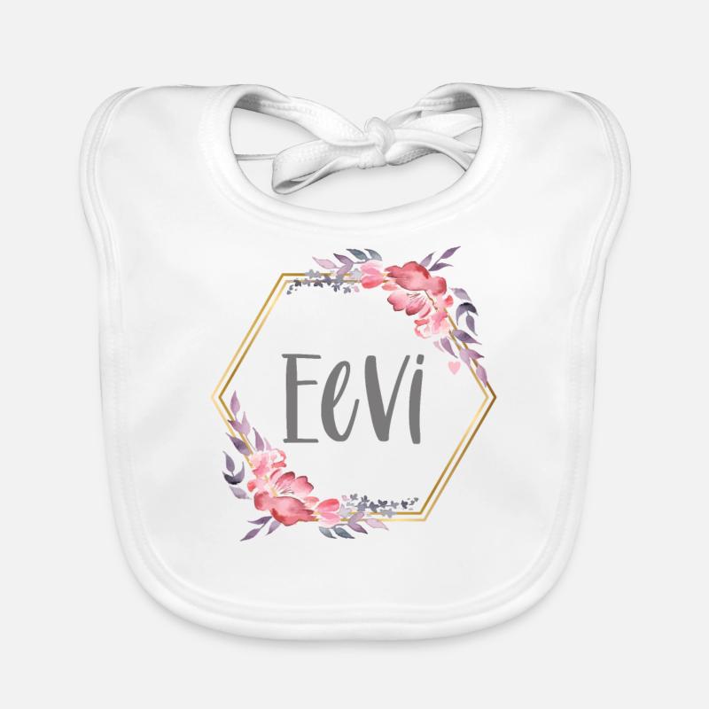 Eevi Mädchen Name Baby Geschenk Baby Bio-Lätzchen