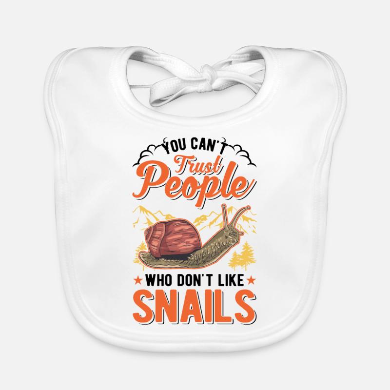 Snail Gift Vineyard Snail Organic Baby Bibs