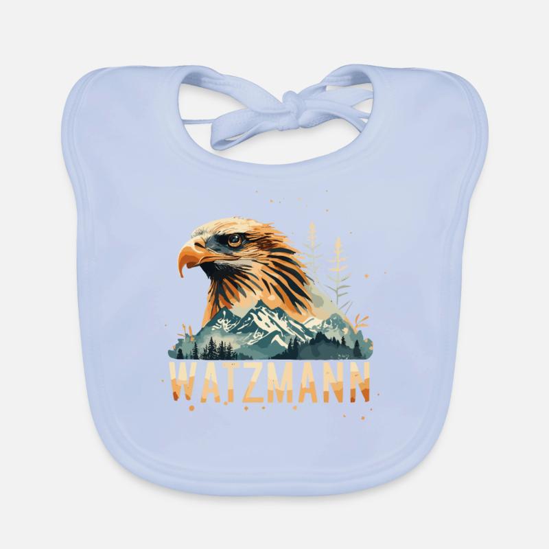 Sublime Eagle Bearded Vulture on Mount Watzmann Organic Baby Bibs