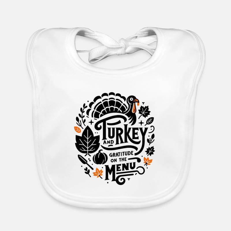 Turkey and Gratitude on the Menu Organic Baby Bibs