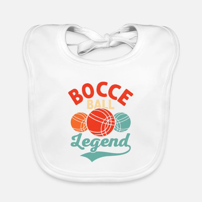 Bocce Ball Legend Petangue Team Player Baby Bio-Lätzchen