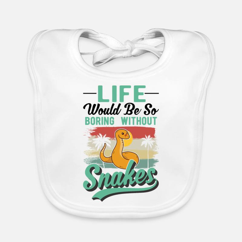 Snake Owner Snake Lover Organic Baby Bibs