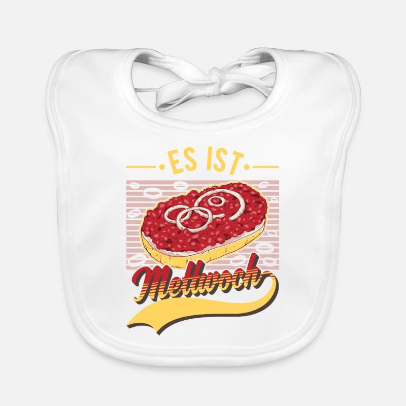 It's Mettwoch Mettbrötchen Mett Hackepeter Organic Baby Bibs
