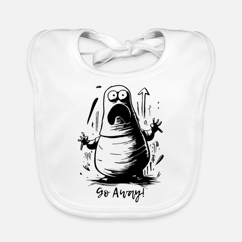 Monstre effrayé, drôle et joufflu, va-t’en Bavoir bio Bébé