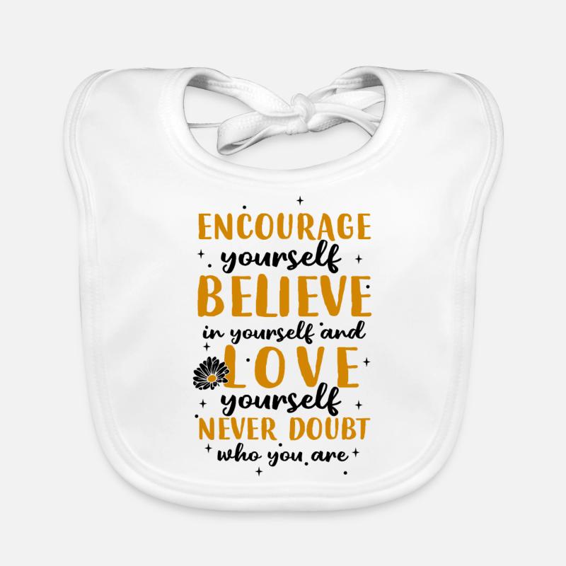 Encourage Faith That Love Never Doubts Organic Baby Bibs
