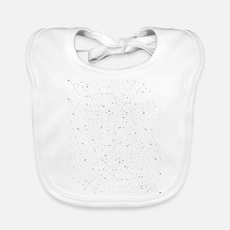 Paint Splash Distressed Overlay Black Organic Baby Bibs