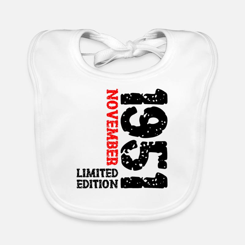 1951 November Limited Edition 72. Geburtstag Deko Baby Bio-Lätzchen