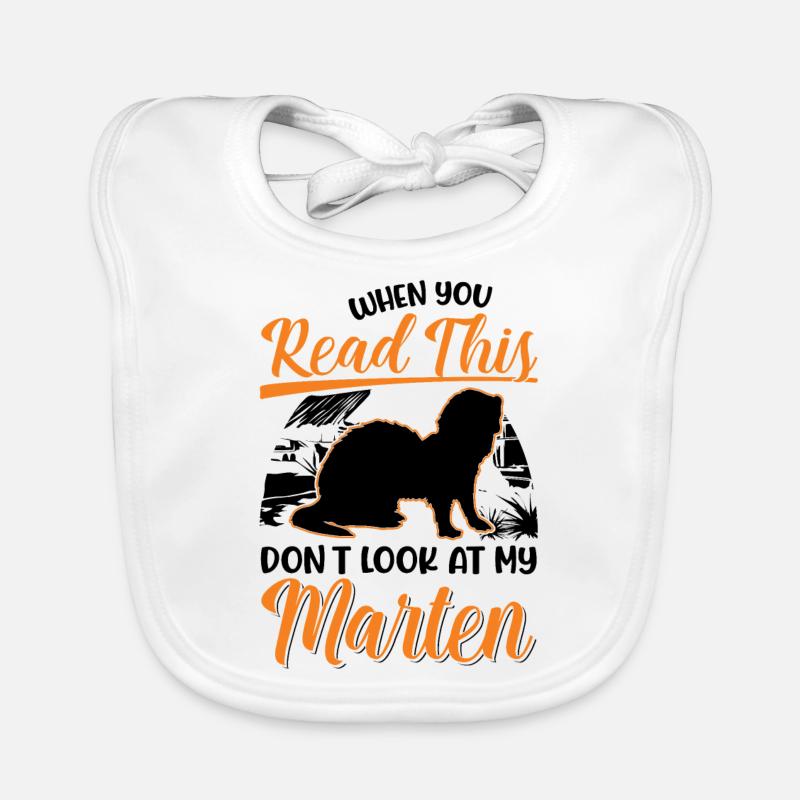 Marten Gift Mink Badger Pine Marten Organic Baby Bibs