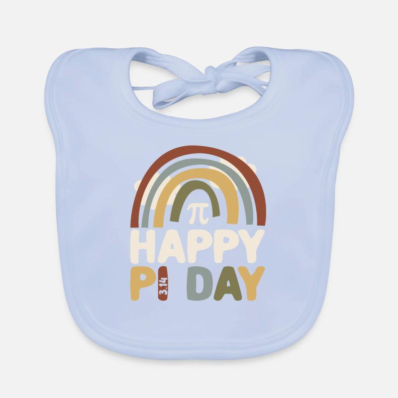 BOHO Regenbogen Happy Pi Day 3.14 Math Geek Teach Baby Bio-Lätzchen