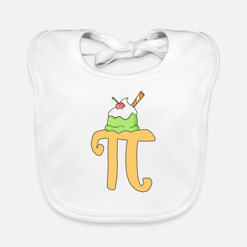 Pi Day A La Mode Lustige Math Geek Pie Eiscreme Baby Bio-Lätzchen