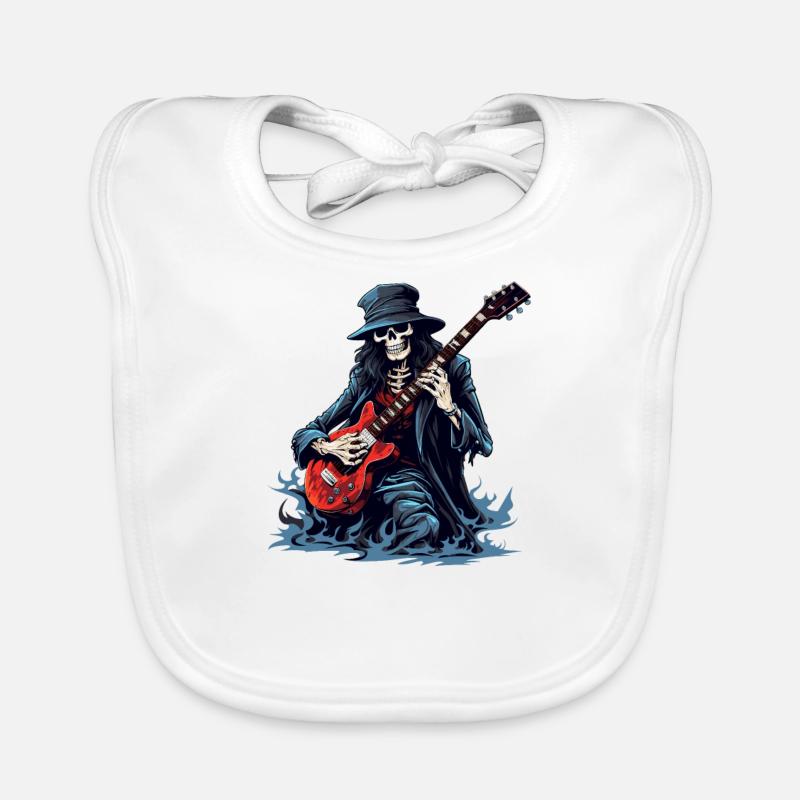 Guitariste tshirt guitare électrique cordes Bavoir bio Bébé