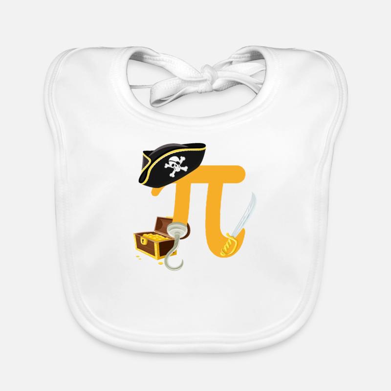 PIrate Pi Day Funny Pirate Lovers Math Organic Baby Bibs