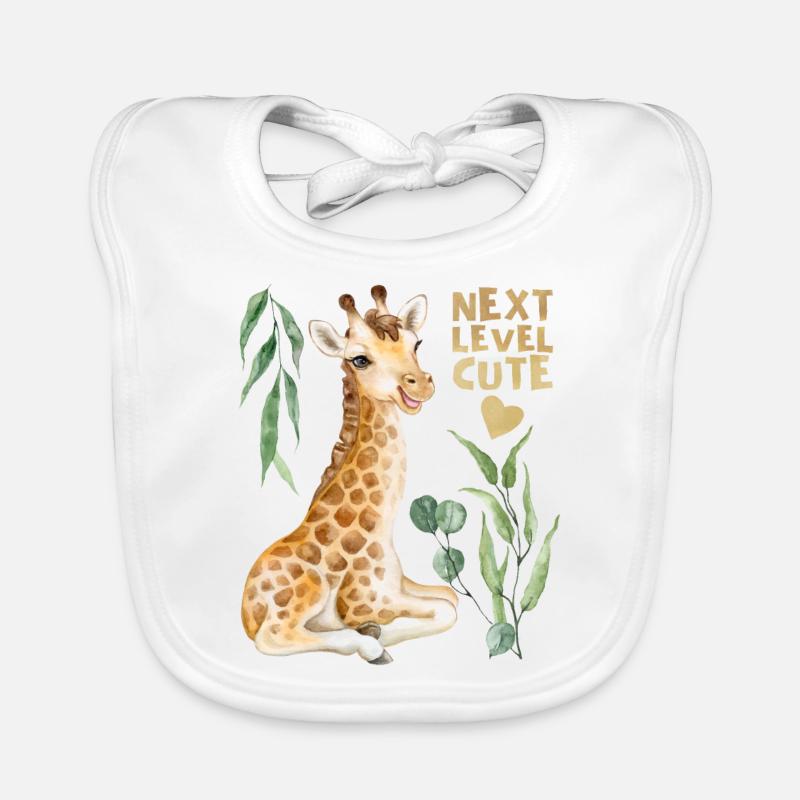 Comic Giraffe, lustiger Spruch Baby Bio-Lätzchen