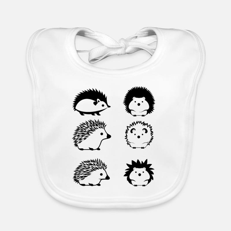Igel - Baby Bio-Lätzchen - Weiß