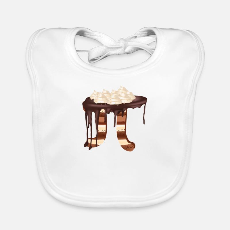 Lustige Schokoladen-Sahne-Torte Lehrer Pi-Tag Baby Bio-Lätzchen