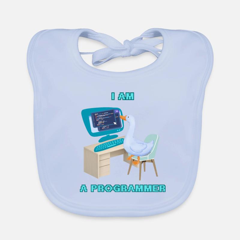 Eine Programmierer-Ente, ein lustiges Design für Programmierer Baby Bio-Lätzchen