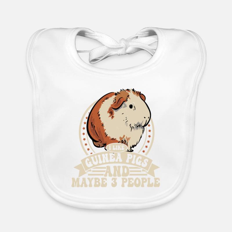 I Like Guinea Pigs And Maybe 3 People Cavy Lover R Organic Baby Bibs