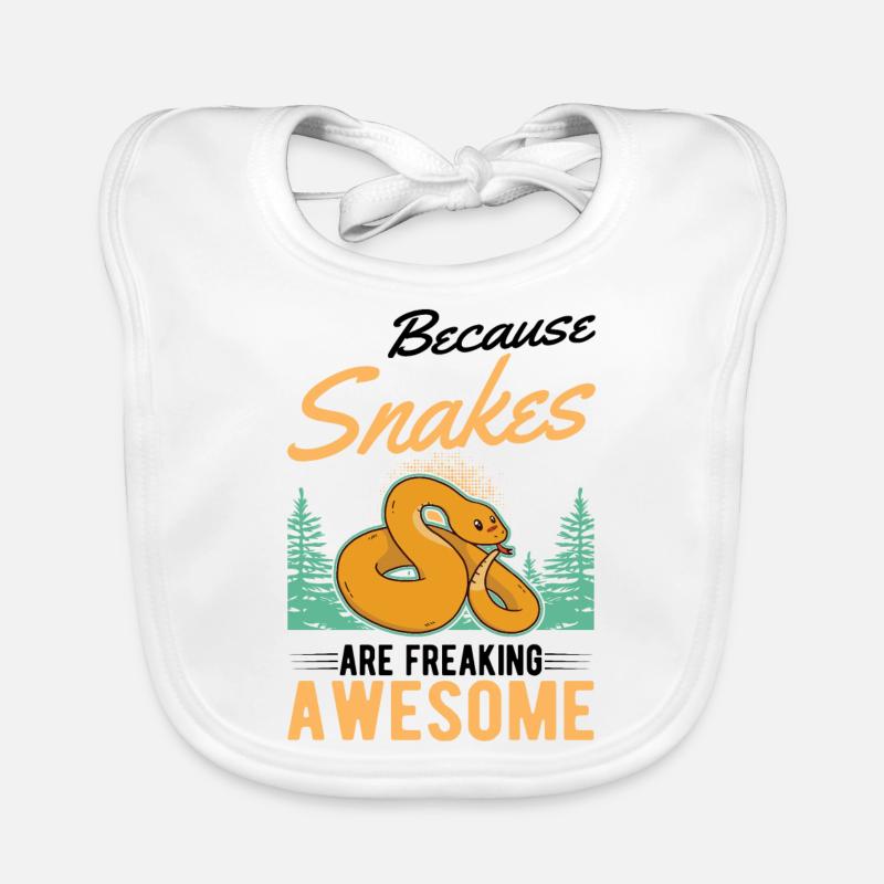Snake Owners Snake Lovers Organic Baby Bibs