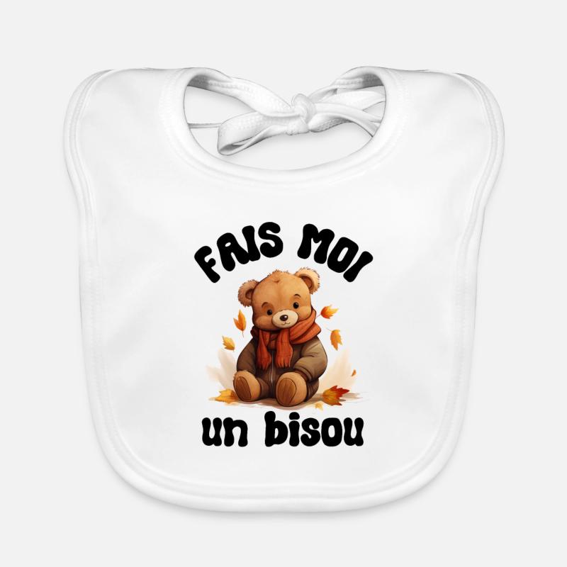 fais moi un bisou Bavoir bio Bébé