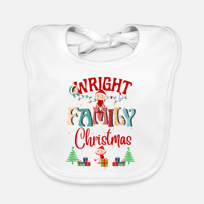 Conception de célébration de Noël de la famille Wright Bavoir bio Bébé