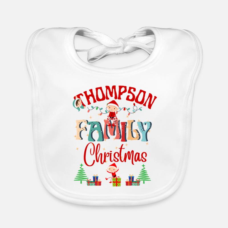 Conception de célébration de Noël de la famille Thompson Bavoir bio Bébé
