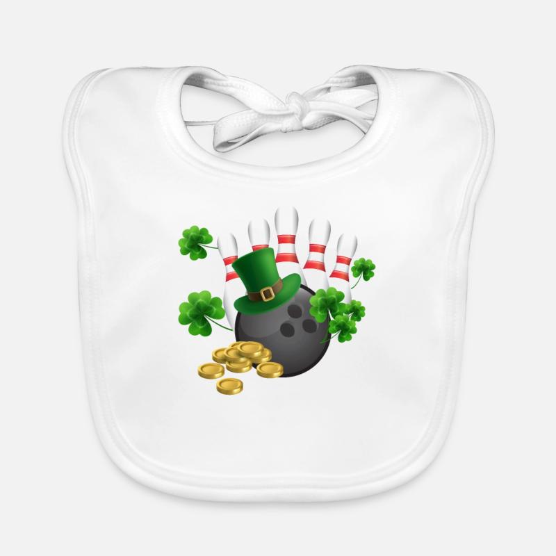 Boules de bowling drôles Shamrock Leprechaun Bavoir bio Bébé