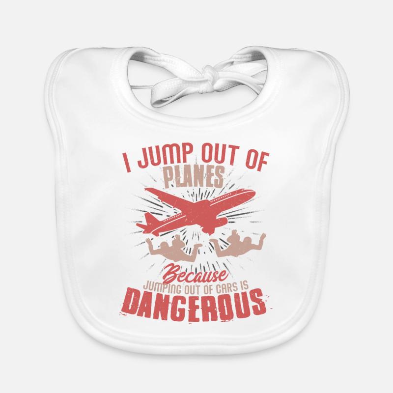 I Jump Out Of Planes Skydiver Parachute Baby Bio-Lätzchen